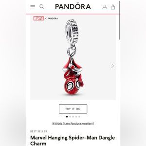 Pandora- Marvel Hanging Spider-Man Dangle Charm